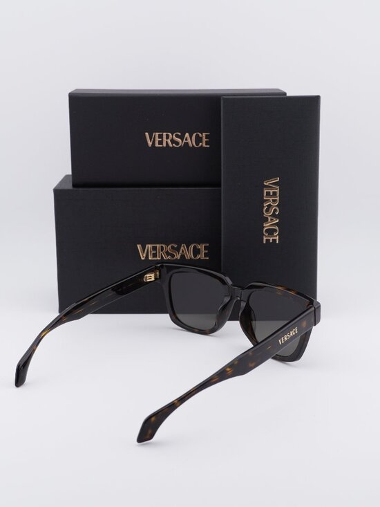 Versace VE4510U 108/3 Unisex Square Sunglasses – Havana / Brown
